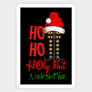 Ho Ho Holy $hit A HoleShot Win Drag Racing Merry Christmas Tree Funny Sticker